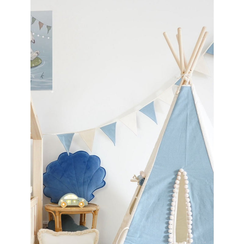Stoff-Wimpelgirlande „Soft Denim“