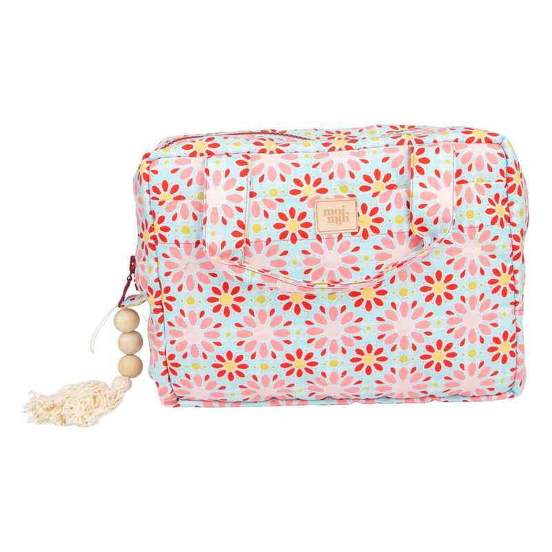 Kosmetiktasche „Rote Blumen“ – groß