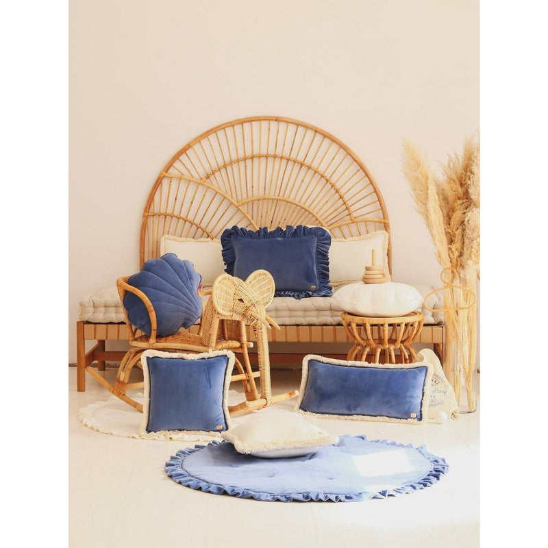Samt-Spielmatte „Sapphire Blue“ mit Rüschen