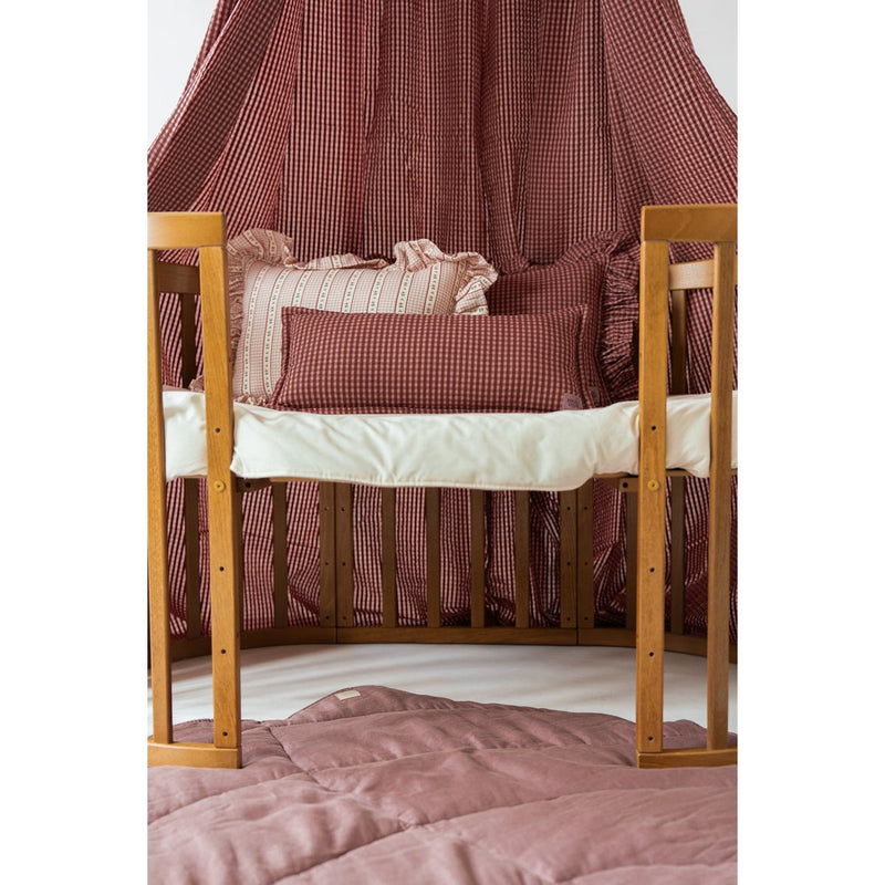 Baumwoll-Nackenkissen „Raspberry Pink Check“