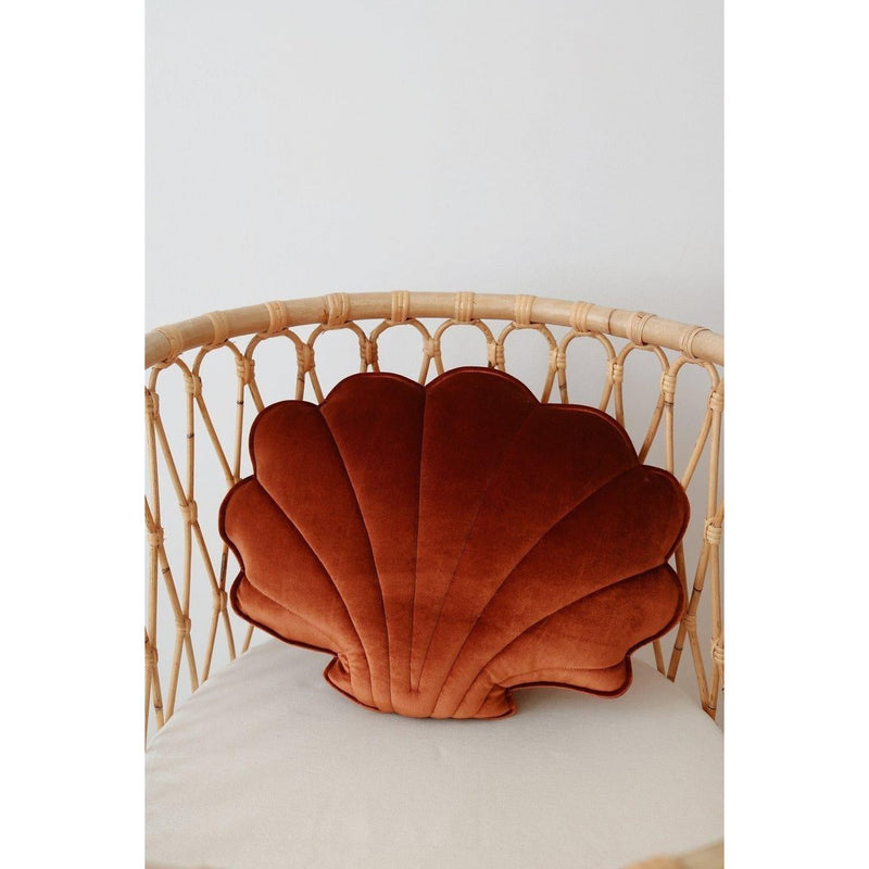Samt-Muschelkissen „Copper Pearl“
