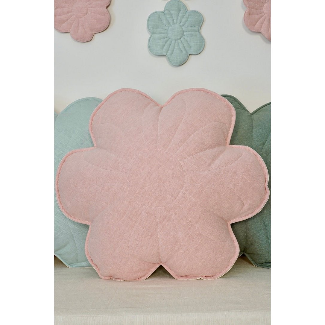 Moi Mili Leinen-Blütenkissen „Blush Lily“ – Produktansicht