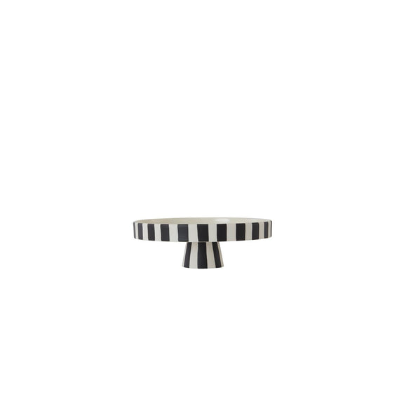 Toppu Tablett – groß – Weiß/Schwarz – Ø27 × H9 cm von OYOY Living Design
