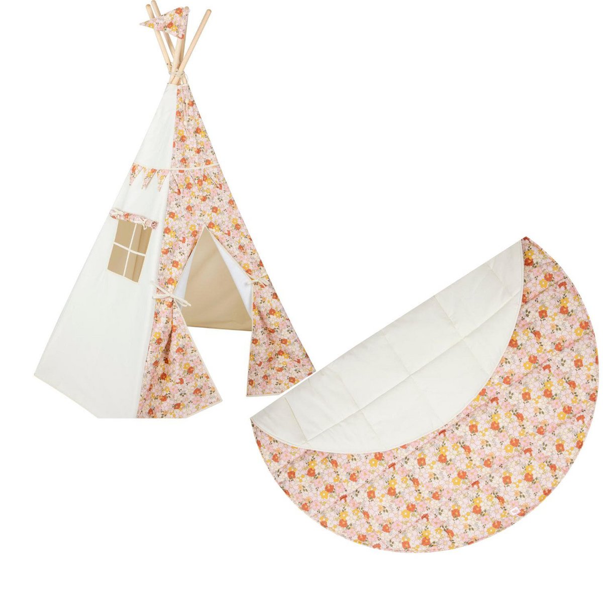 Moi Mili Tipi-Set „Spring Garden“ mit Spielmatte – Produktansicht