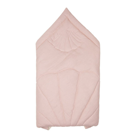 Leinen-Einschlagdecke „Powder Rose“