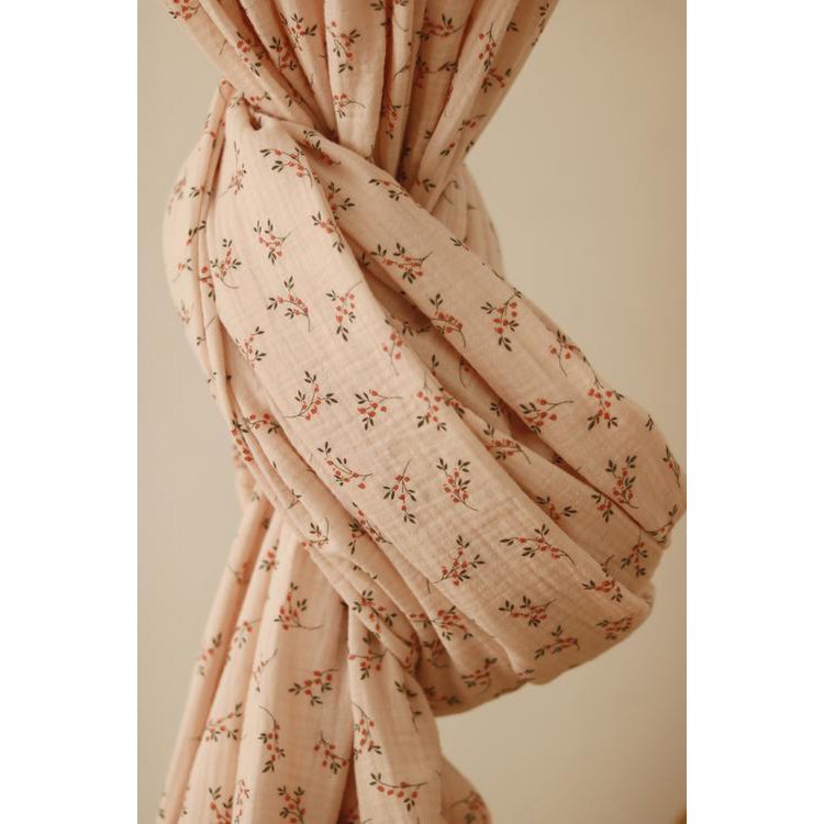 Baldachin „Kleine Blumen“ – Apricot/Rosa