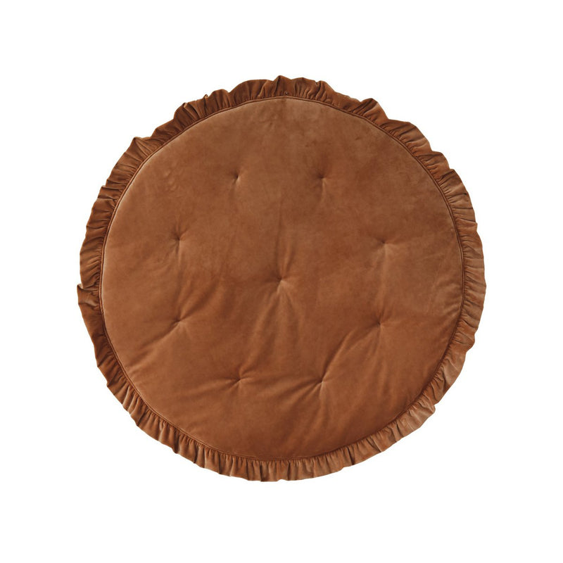 Samtmatte mit Rüschen „Caramel“