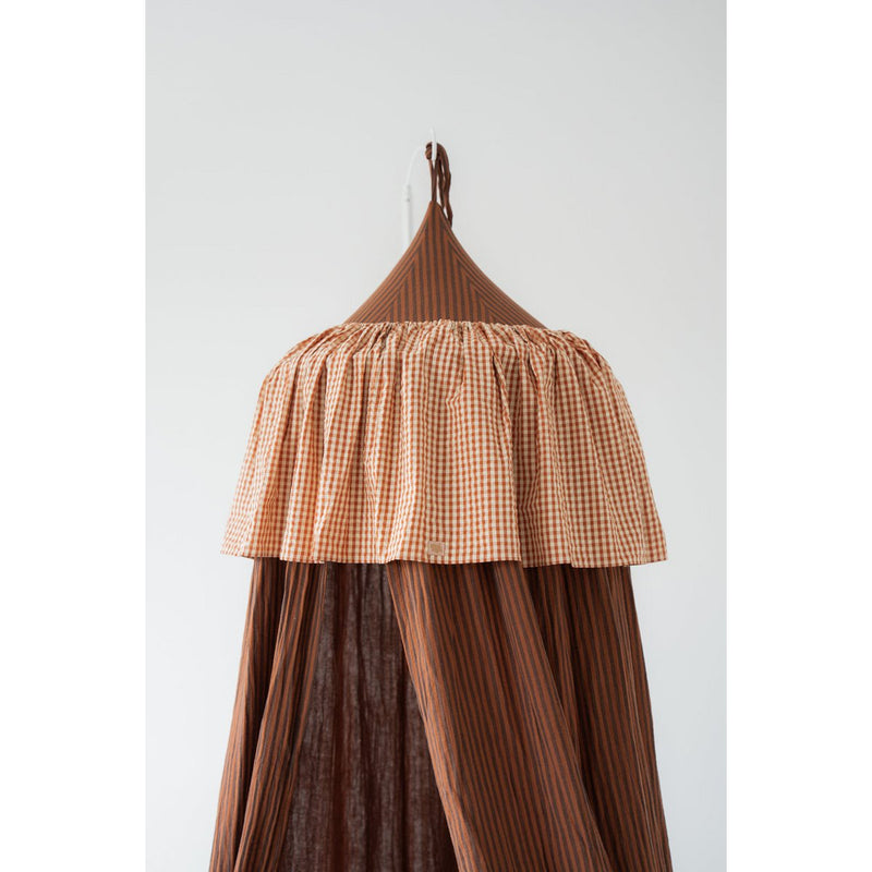 Baldachin-Rüsche „Rust Gingham“