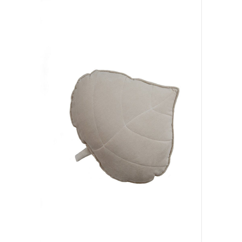 Samt-Blattkissen „Creme“