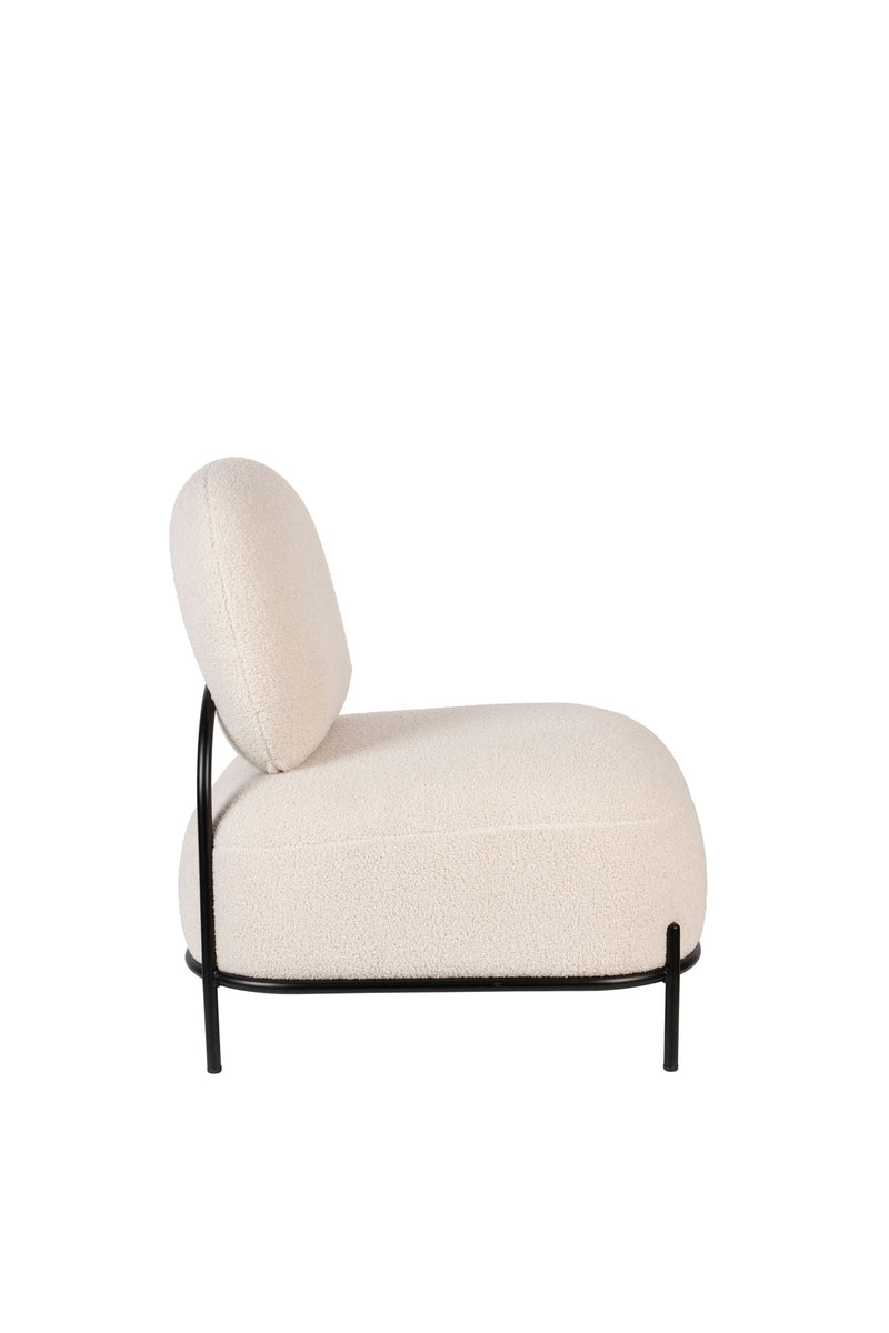 White Label Living Loungesessel Polly Teddy – Ivory – weitere Produktansicht