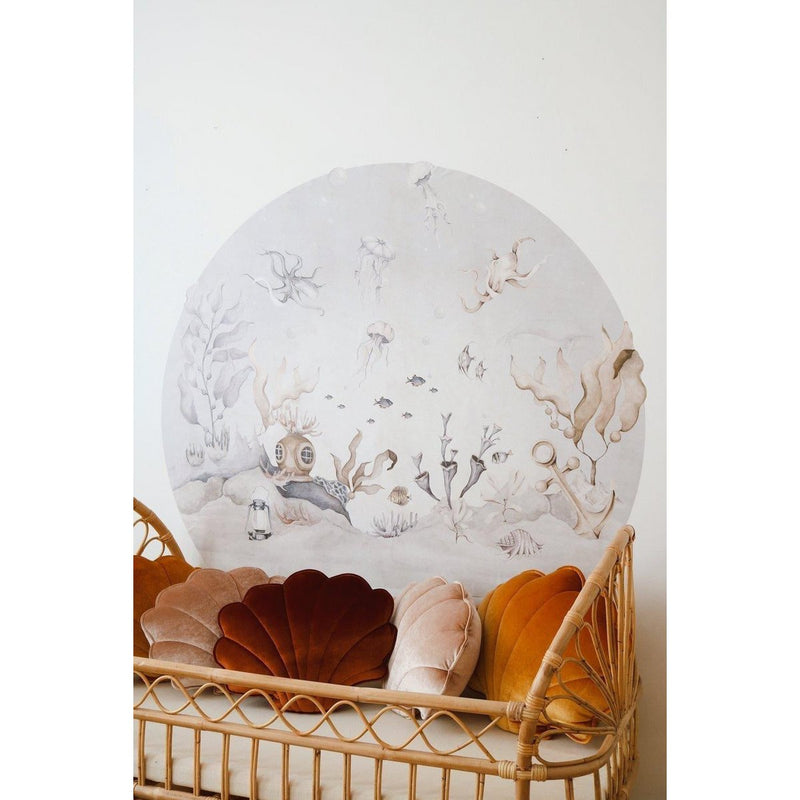 Samt-Muschelkissen „Copper Pearl“