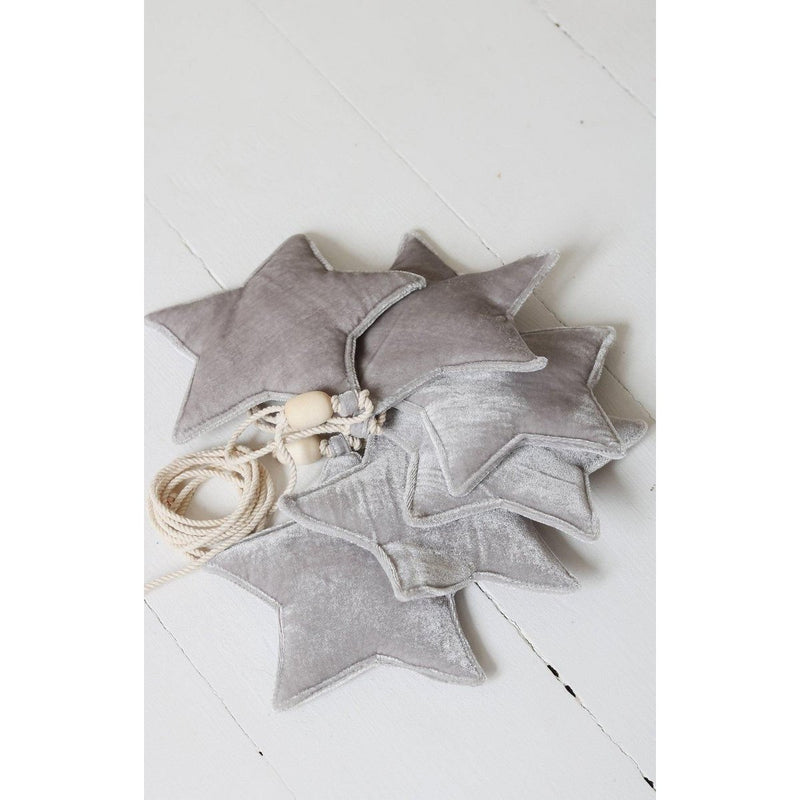 Samt-Sterngirlande „Silver Dust“