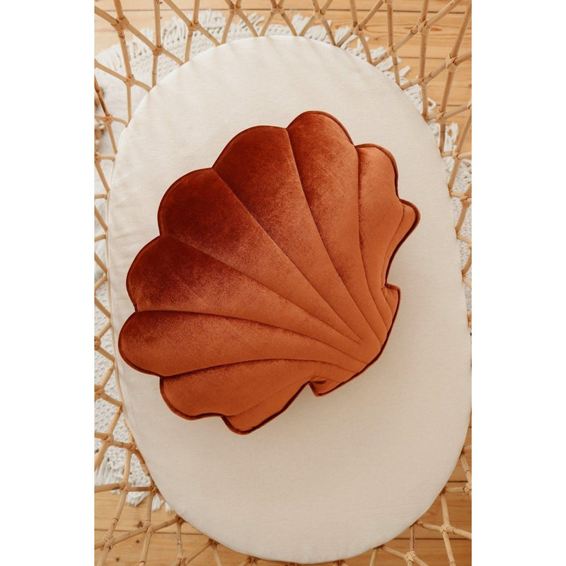 Samt-Muschelkissen „Copper Pearl“