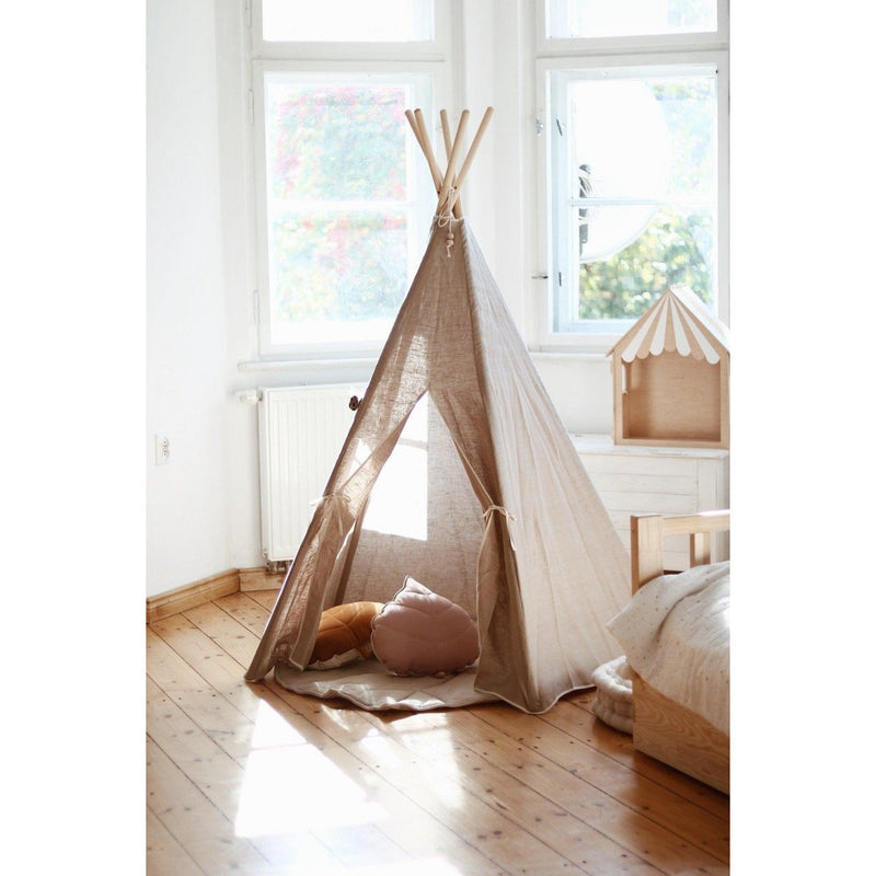 Moi Mili Tipi-Set „Natural Linen“ mit Blatt-Spielmatte – Produktfoto 14