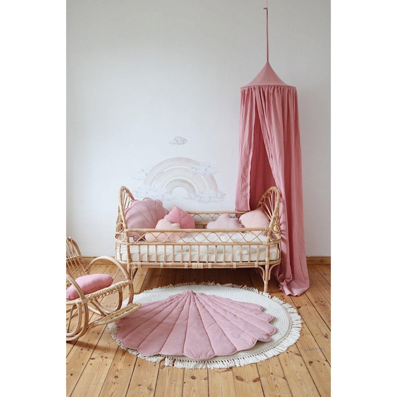 Samt-Muschelkissen „Blush Shell“
