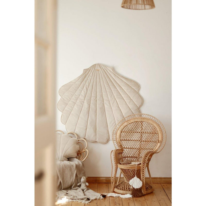 Samt-Muschelspielmatte „Creme“