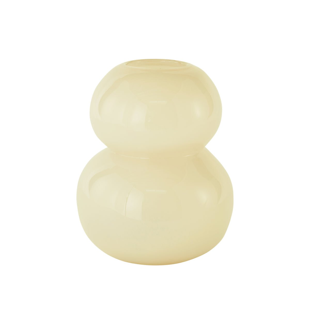 Lasi Vase – groß – Vanille – Ø25,5 × H30 cm von OYOY Living Design