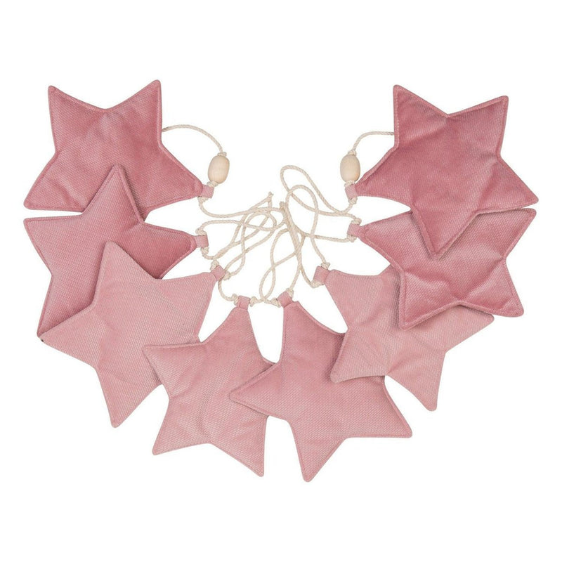 Samt-Sterngirlande „Soft Pink Dust“