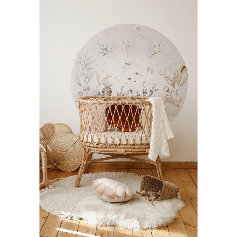 Samt-Muschelkissen „Beige Pearl“