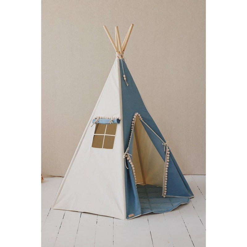 Tipi-Zelt „Jeans“ mit Pompons