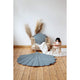 Samt-Muschelkissen „Grey Mint“