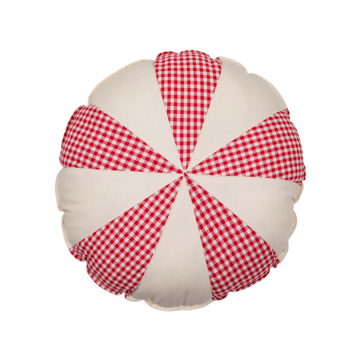 Patchwork-Weihnachtskissen „Rot kariertes Bonbon“