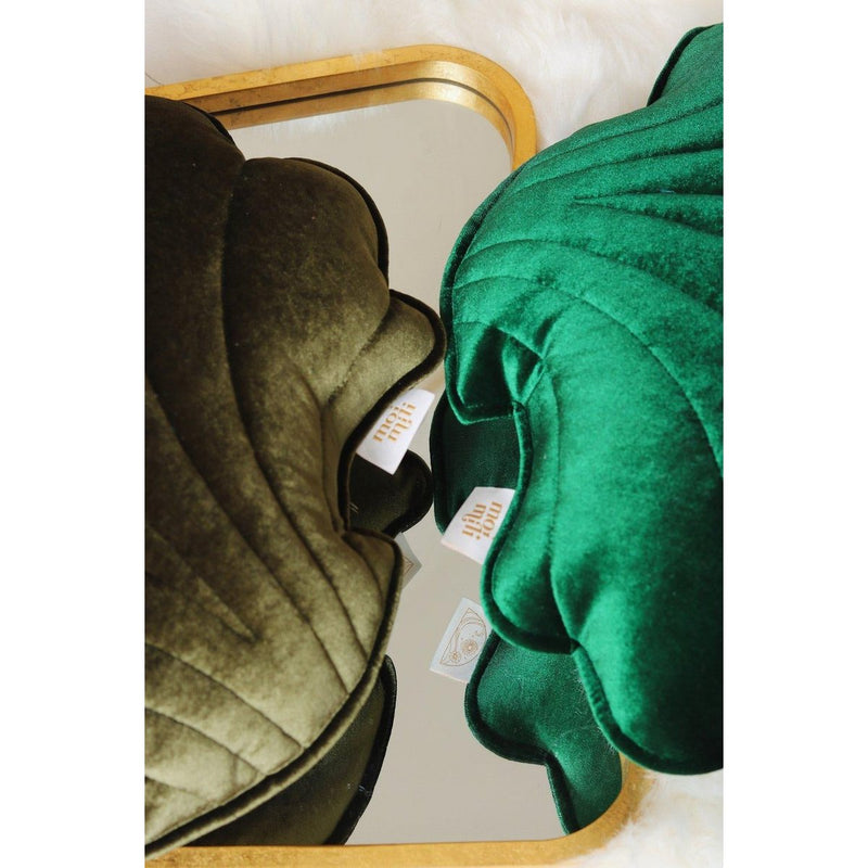 Samt-Muschelkissen „Emerald Pearl“
