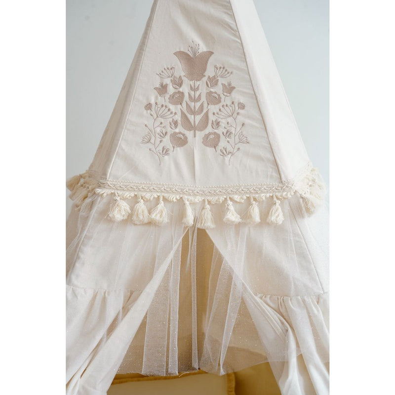 Baumwoll-Tipi „Boho Embroidery“