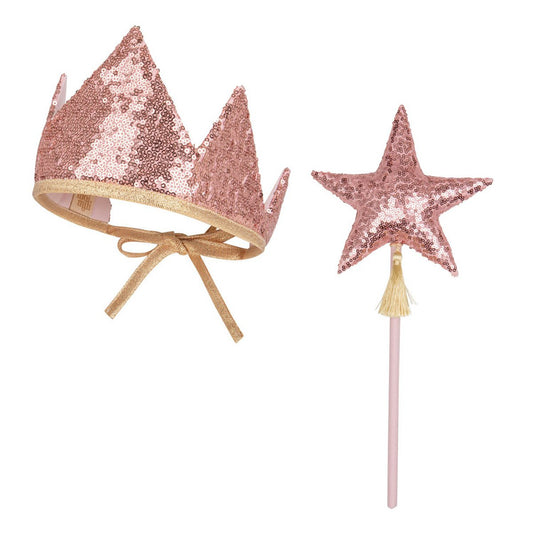 Moi Mili Verkleidungsset „Pink Magic“ – Krone & Zauberstab – Produktfoto 2