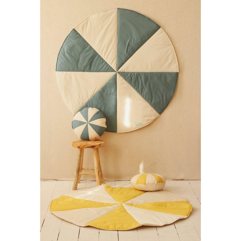 Runde Patchwork-Matte „Blue Candy“