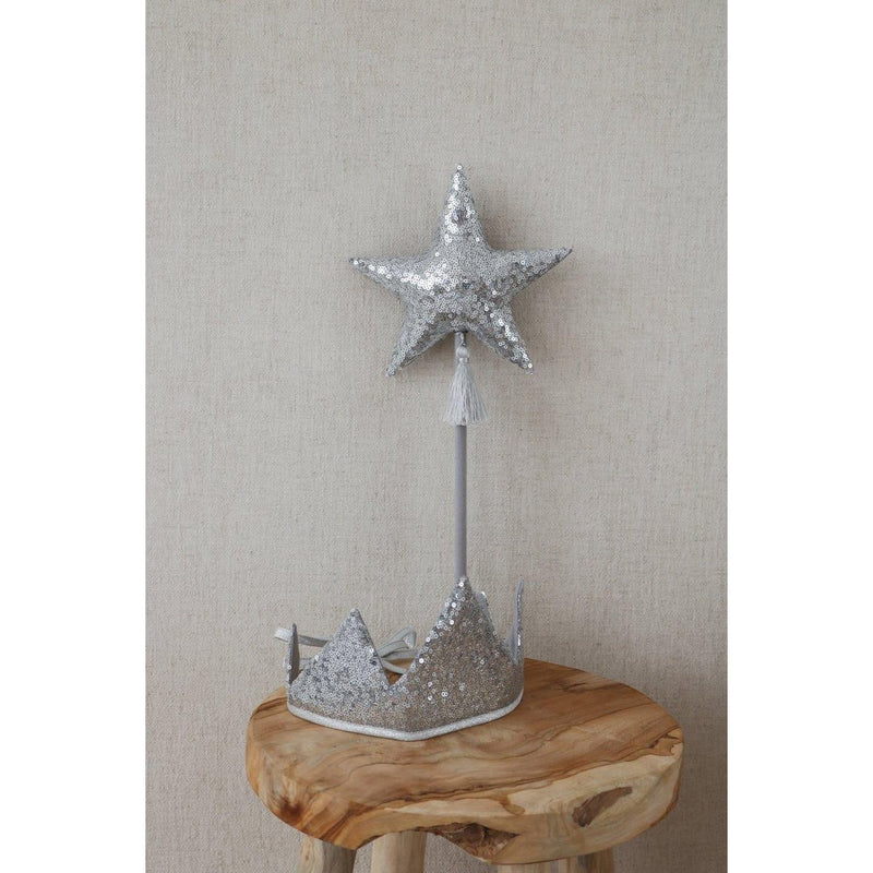Verkleidungsset „Silver Magic“ mit Krone und Zauberstab