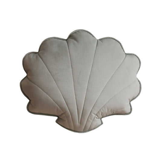 Moi Mili Samt-Muschelkissen „Taubengrau“ – 60 × 53 cm – Produktfoto 2