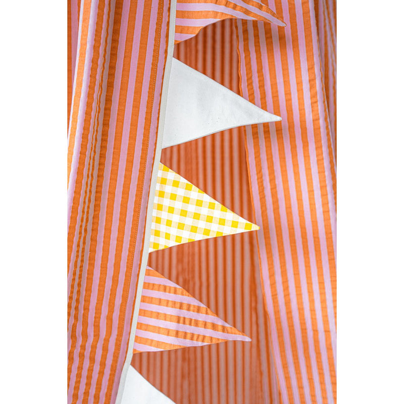 Baumwoll-Baldachin „Pink Orange Stripe“