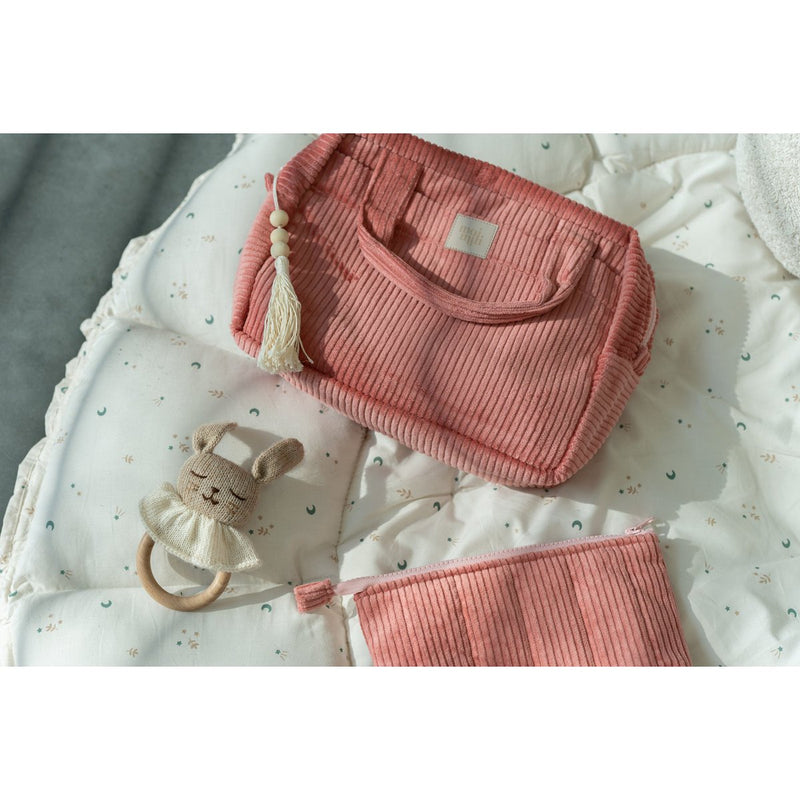 Cord-Kosmetiktaschen-Set „Coral“