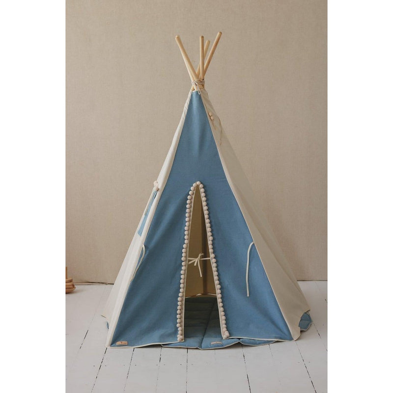 Tipi-Set „Jeans“ mit Pompons & Spielmatte