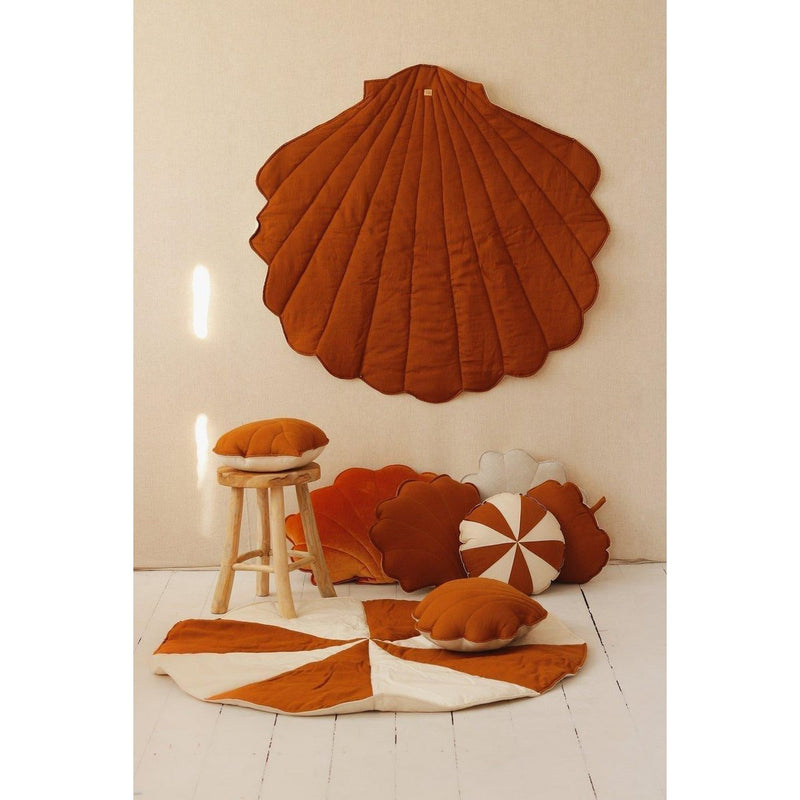 Leinen-Muschelmatte „Caramel“