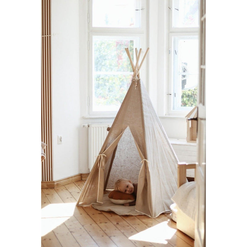 Moi Mili Tipi-Set „Natural Linen“ mit Blatt-Spielmatte – Produktfoto 13