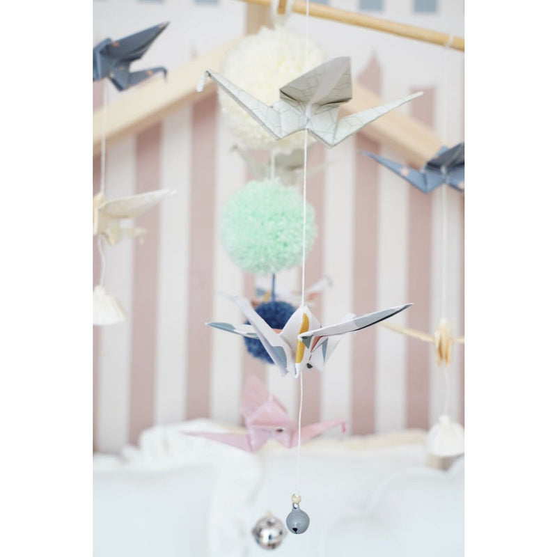 Origami-Mobile fürs Kinderzimmer „Pastellfarben“