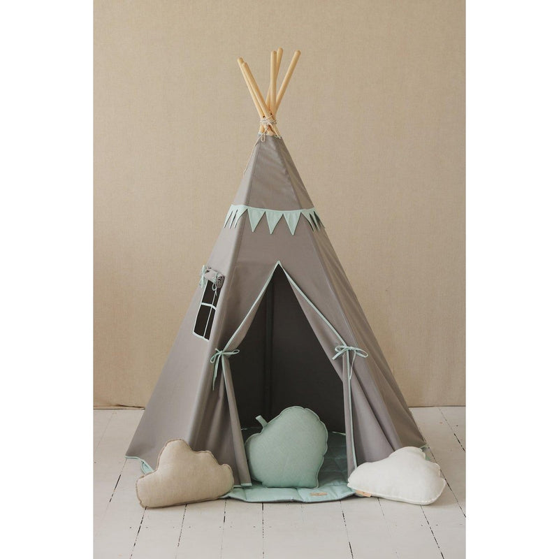 Tipi-Set „Mint Love“ mit Girlande & Spielmatte