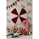 Runde Weihnachts-Patchworkmatte „Red Candy“
