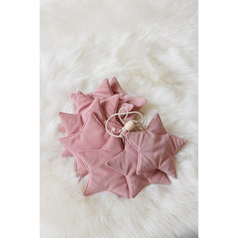 Samt-Sterngirlande „Soft Pink Dust“
