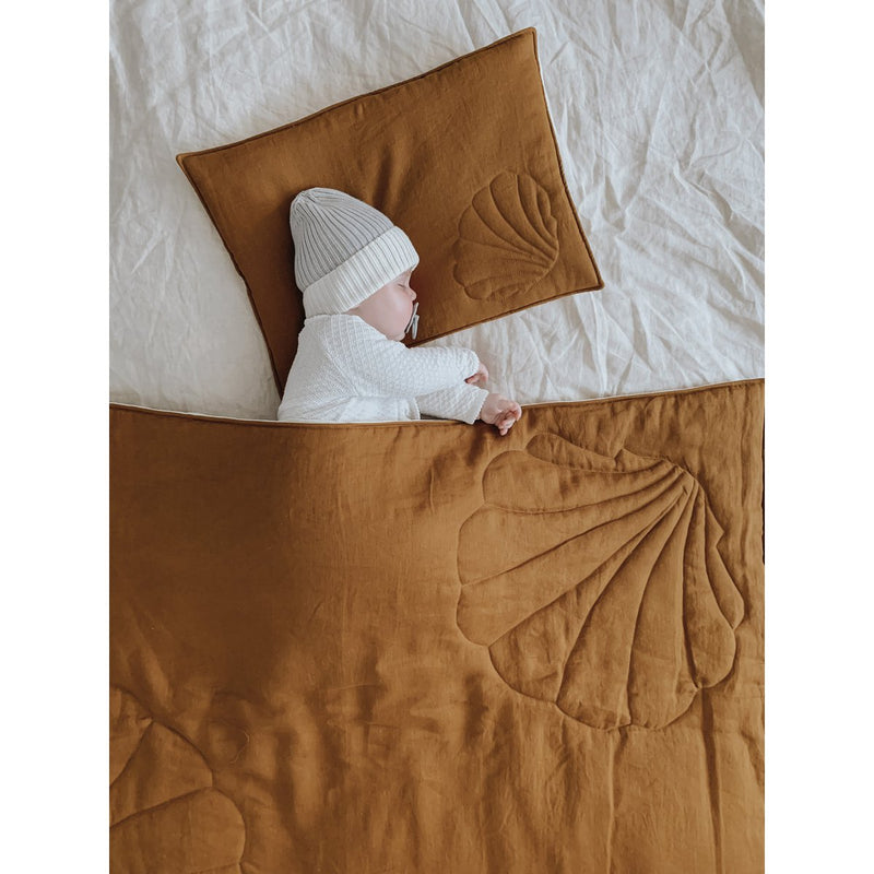 Leinen-Bettset „Caramel Shell“ – Large