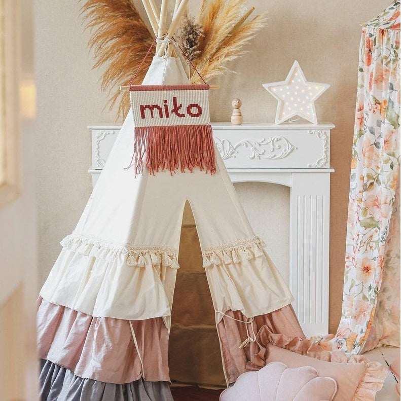 Tipi-Zelt „Powder Frills“ mit Rüschen