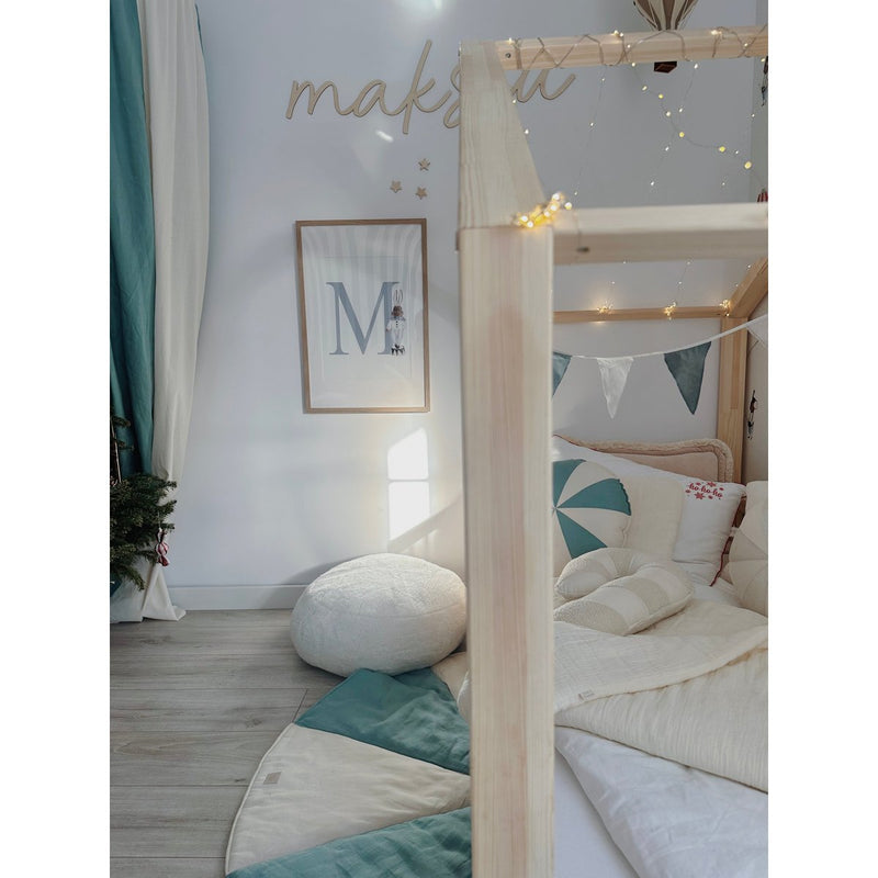 Patchwork-Lollipop-Kissen „White Lamb“
