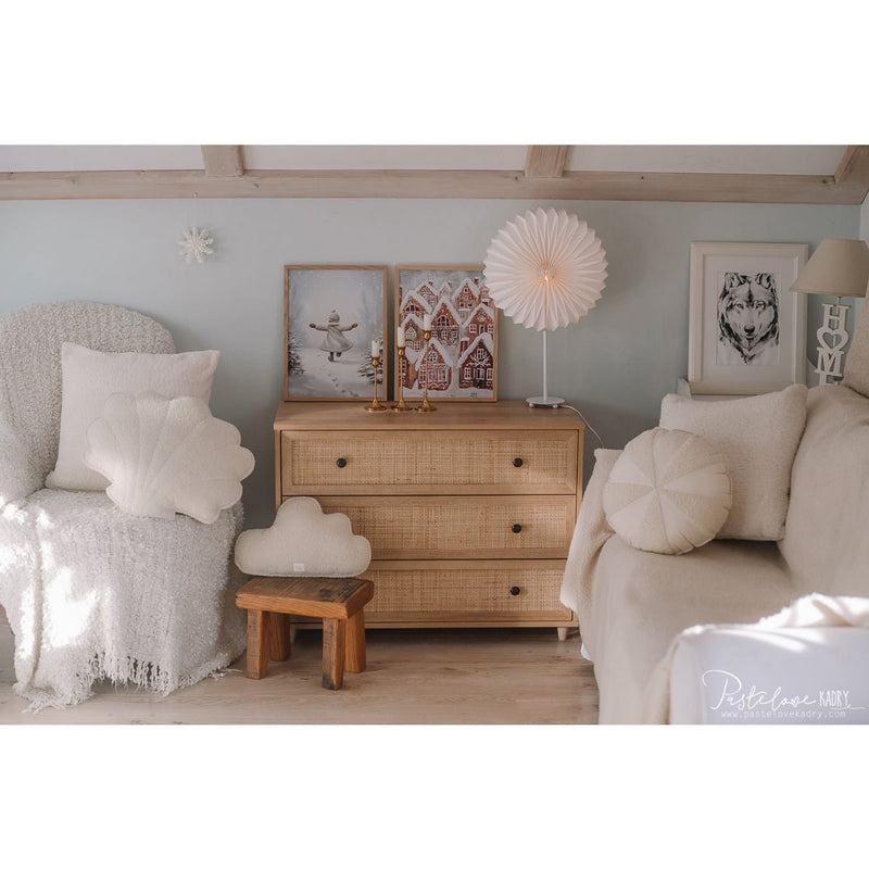 Bouclé-Wolkenkissen „White Teddy“