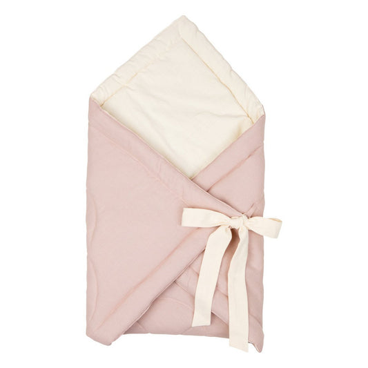 Leinen-Einschlagdecke „Bloom Powder Rose“
