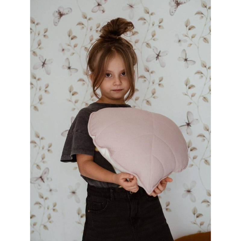 Leinen-Blattkissen „Powder Rose“