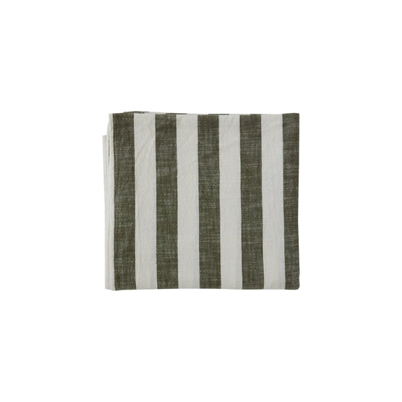 Gestreifte Tischdecke – 200 × 140 cm – Olive – H200 × B140 cm von OYOY Living Design