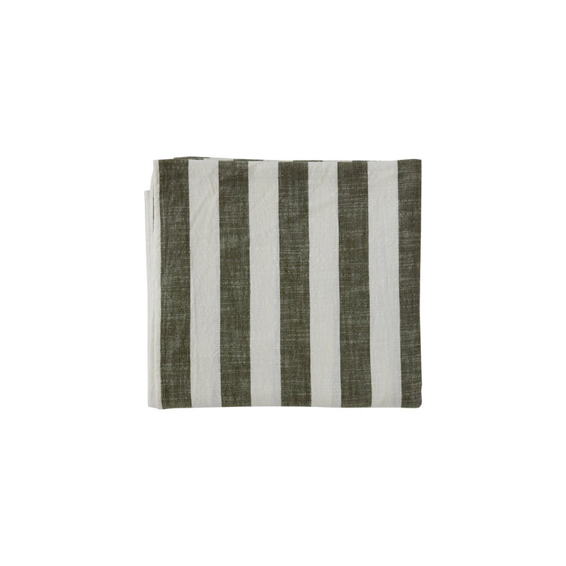 Gestreifte Tischdecke – 200 × 140 cm – Olive – H200 × B140 cm von OYOY Living Design