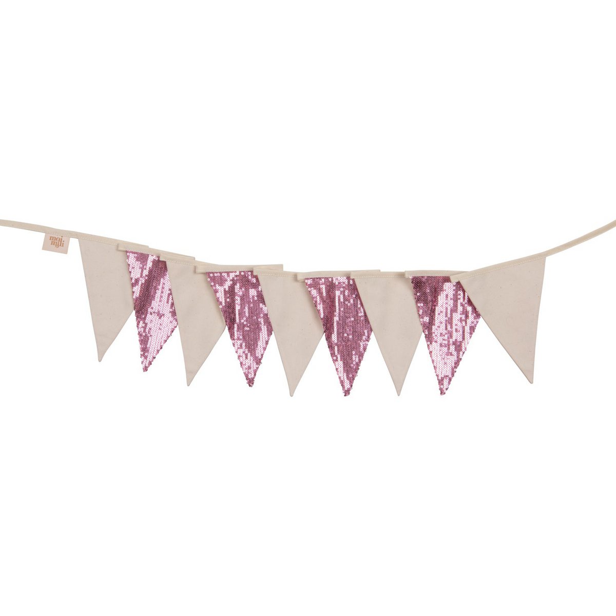 Moi Mili Paillettengirlande „Rosa und Beige“ – Produktansicht